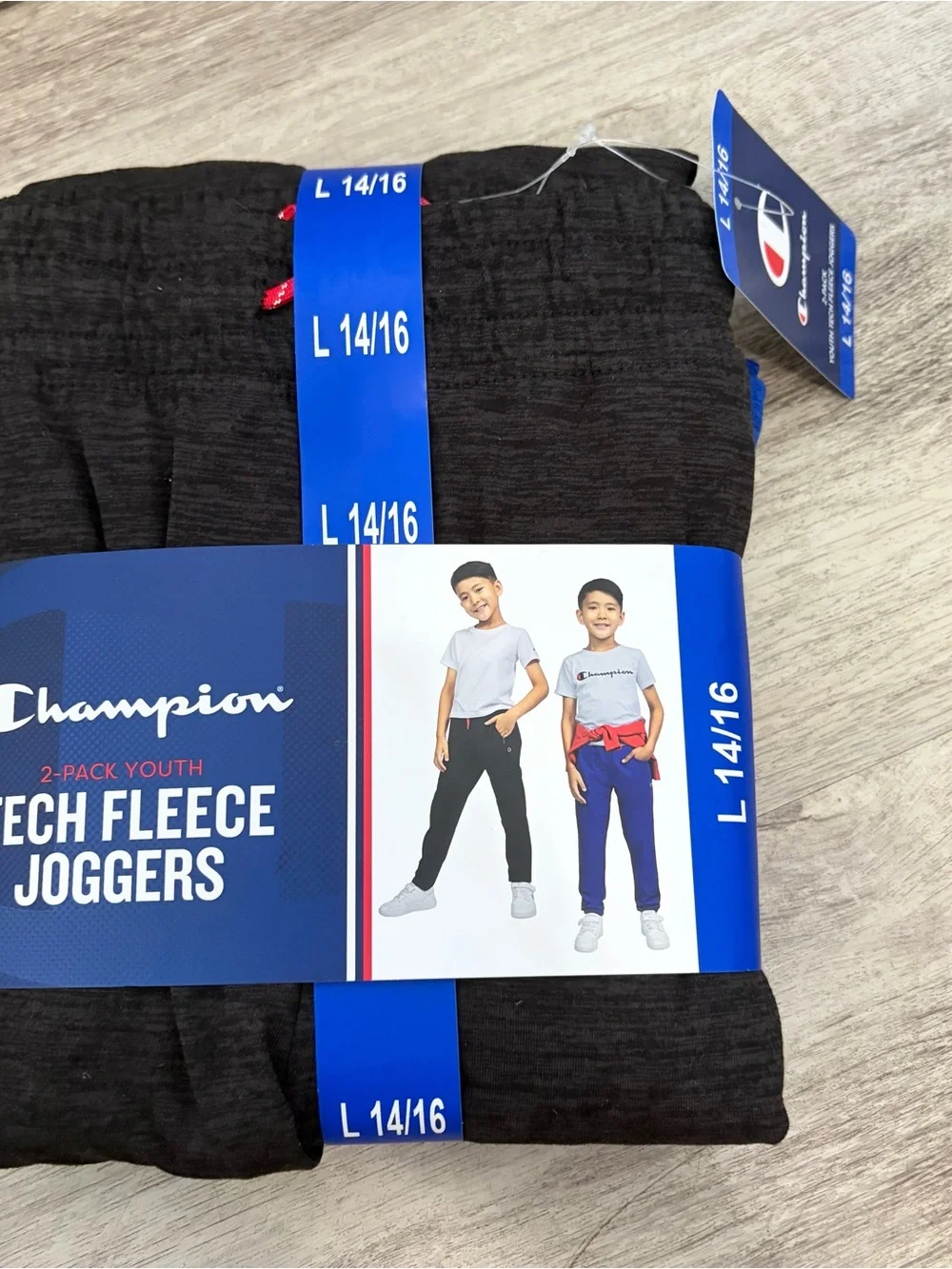 Champion Youth Black Tech Fleece Joggers - L (14/16)